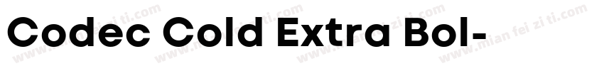 Codec Cold Extra Bol字体转换